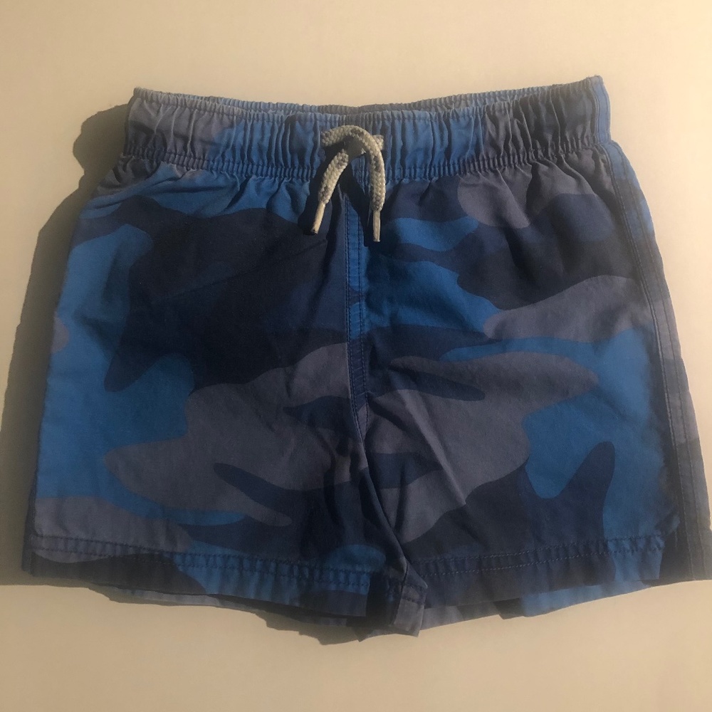 Mini Boden Blue Camo Swim Shorts